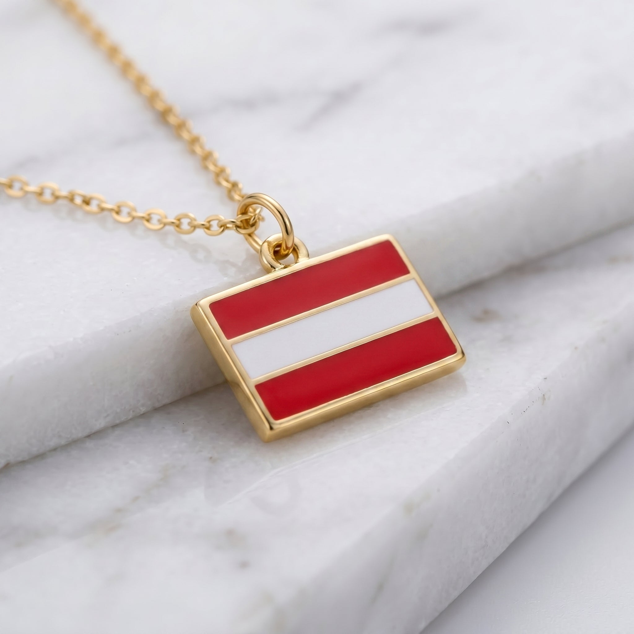 Ausztria zászló charm